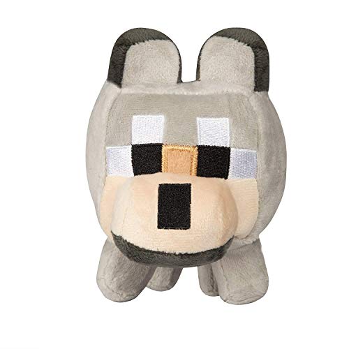 Minecraft 8138 Jinx Happy Explorer - Peluche de Lobo, Color Gris