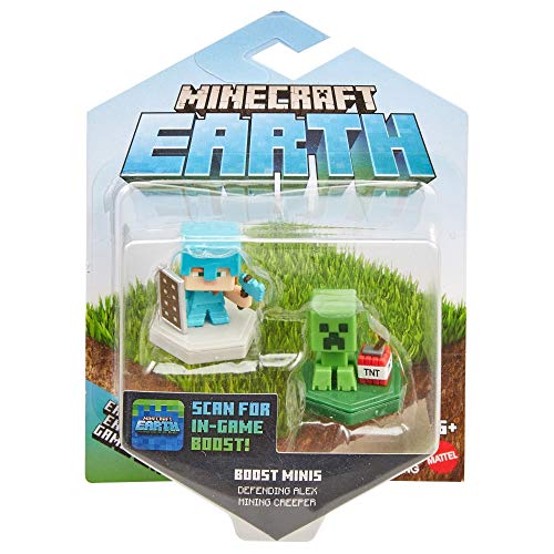 Minecraft Boost Pack de 2 Minifiguras Alex y Creeper (Mattel GKT43)