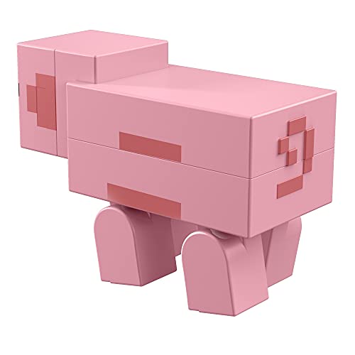 Minecraft Dungeons Cerdo, juguete articulado para niños +6 años Mattel GVV18