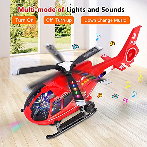 Mingfuxin Helicóptero teledirigido, 2 canales RC Aviones Juguetes listos para volar, Avión RC para niños y niñas principiantes (rojo)