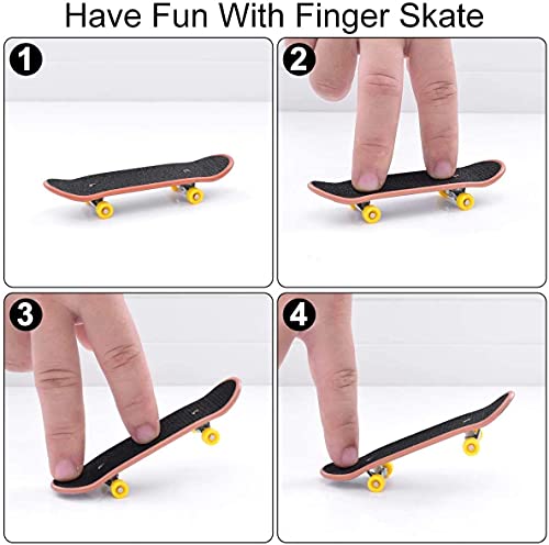 Mini Set de Juguetes para Dedos, 4 Piezas Monopatines para Dedos Bicicleta de Dedo Scooter de Dedo Tablero de Vitalidad de Dedo Finger Skateboard Juguetes Juegos para Niños