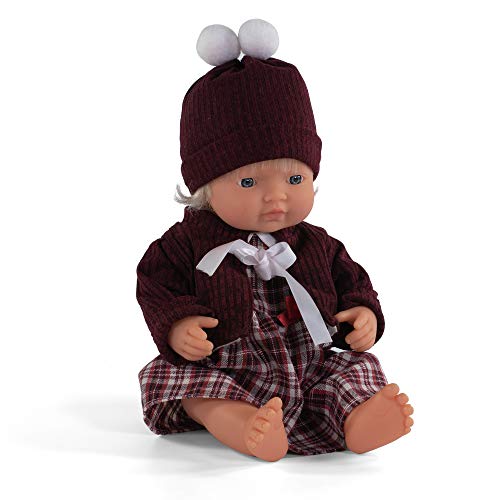 Miniland – Muñeco bebé Europea Niña de vinilo suave de 38cm con rasgos étnicos y sexuado para el aprendizaje de la diversidad con suave y agradable perfume. Presentado en caja de regalo.