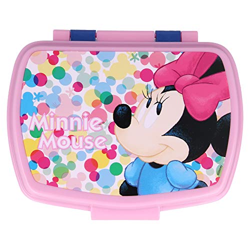 | Minnie Mouse | Sandwichera Para Niños Decorada - Fiambrera Infantil | Caja Para El Almuerzo Y Porta Merienda Para Colegio - Lonchera