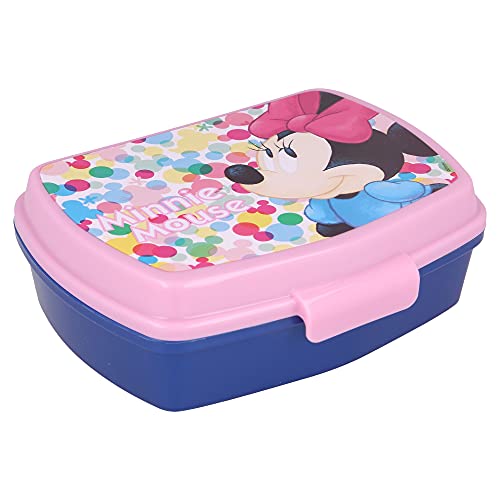 | Minnie Mouse | Sandwichera Para Niños Decorada - Fiambrera Infantil | Caja Para El Almuerzo Y Porta Merienda Para Colegio - Lonchera