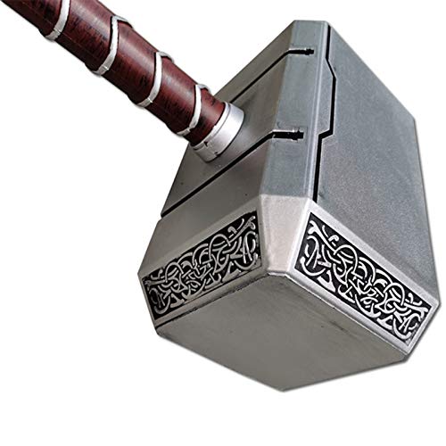 Mitología Nórdica Metal Mjolnir Thor's Hammer Replica 1: 1 Accesorios De Halloween Halloween Cosplay Espuma Thor's Hammer Cosplay Thunder Hammer Regalo De Cumpleaños A