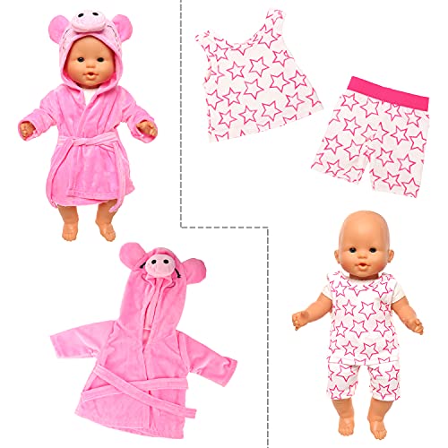 Miunana 5 Vestidos Verano Casual Ropas para 14- 18 Pulgadas Muñeca bebé Baby Dolls