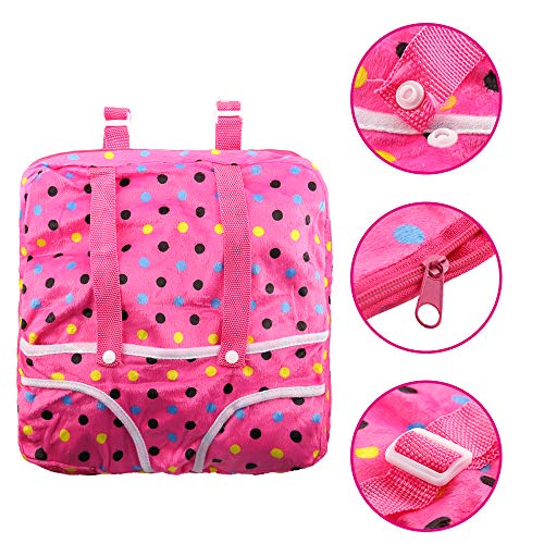 Miunana Accesorios: 1x Ropa +1x Mochila + 1x Vajilla + 2X Pañales + 2X Baberos para 14-18 Pulgadas Muñecas Baby Doll Baby Alive (Ropa + Accesorios + Mochila)