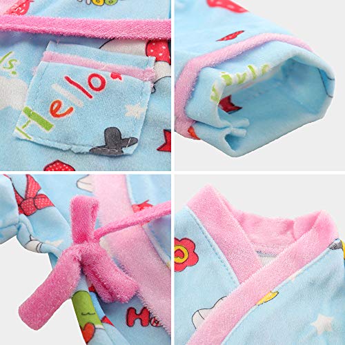 Miunana Pijama Azul + Sombrero para Muñecas Bebés De 14 A 16 Pulgadas (36 CM A 42 CM) （No Incluye muñeca）