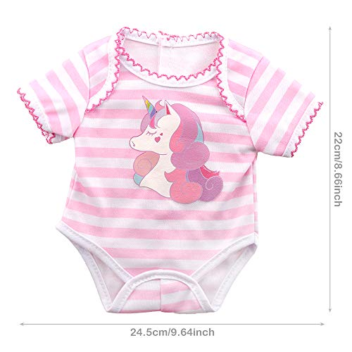 Miunana Vestido Estampado De Unicornio para Muñecas De 36 CM - 46 CM (14 Pulgadas - 18 Pulgadas) Baby Doll Y Otras Muñecas (No Incluye Muñeca)