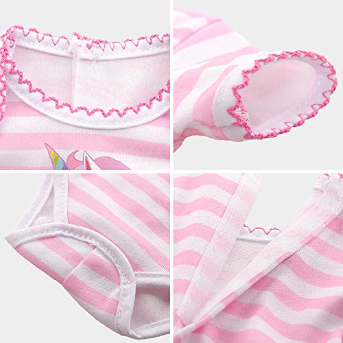 Miunana Vestido Estampado De Unicornio para Muñecas De 36 CM - 46 CM (14 Pulgadas - 18 Pulgadas) Baby Doll Y Otras Muñecas (No Incluye Muñeca)