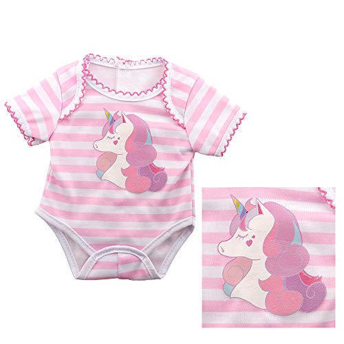 Miunana Vestido Estampado De Unicornio para Muñecas De 36 CM - 46 CM (14 Pulgadas - 18 Pulgadas) Baby Doll Y Otras Muñecas (No Incluye Muñeca)