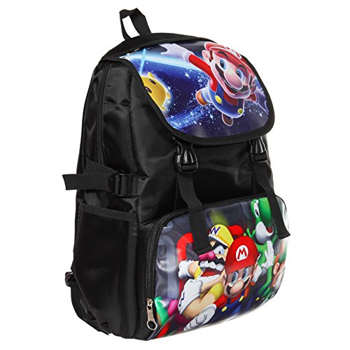 Mochila escolar Bonamana para adolescentes con dibujos de Super Mario