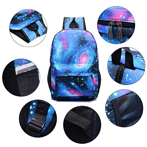 Mochila Roblox con Sombrero, Mochila para Estudiantes Mochila Escolar Mochila para computadora portátil Mochila para computadora de Viaje para niños Niños Niñas Adolescentes (Azul Estrellado)