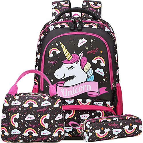 Mochila Unicornio Niña Mochila Infantil niña Mochila Escolar Niña Mochila Estudiantes Bolso para Chicas para La Escuela,Viajes,Intemperie