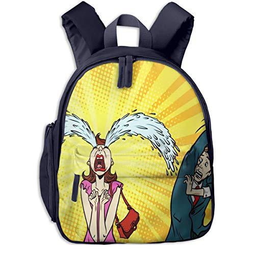 Mochilas Infantiles, Bolsa Mochila Niño Mochila Bebe Guarderia Mochila Escolar con Whimsical-Llorona-Mujer-Susto para Niños De 3 a 6 Años De Edad