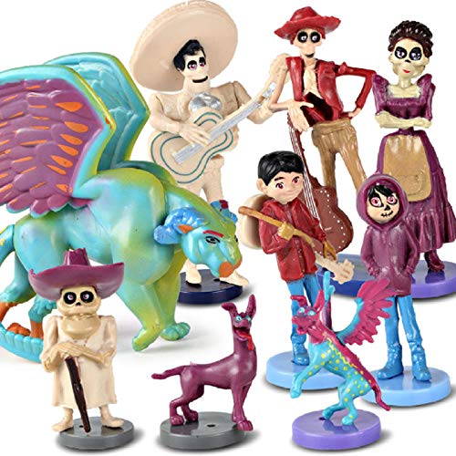 Modelo De Anime9 Unids/Set Película Coco Miguel Riveras Recoger Figura De Acción PVC Figuras De Juguete Decoración Modelo Niños Regalos 6-10Cm