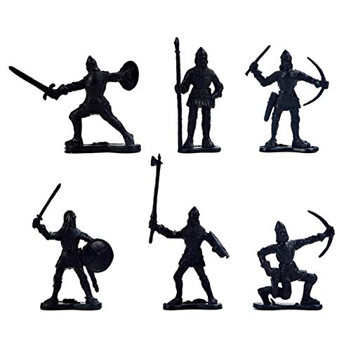 Modelo de soldado militar estático, Mini soldados medievales modelo de juguete para niños (12 soldados + 8 caballos + 8 caballeros) (modelo de soldado antiguo)