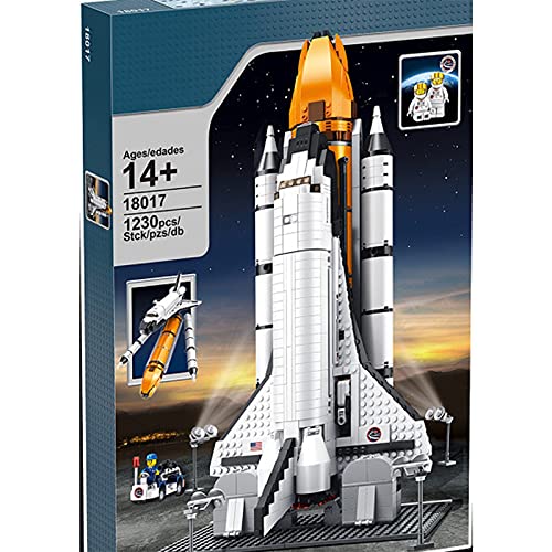 Modelo de transbordador espacial tecnología, espacial NASA Star Wars Apollo Saturn 5, juego bloques construcción abrazadera MOC 1230 piezas, compatible con juguetes Lego 18017,48.8 * 31.4cm