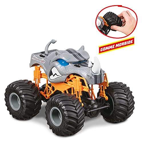 Mondo -63684 Mondo Motors Monster Trucks RhINOMITE-Kit Battery Pack Incluso-Coche teledirigido para niños gris/negro-63684, Color Livrea Hot Wheels, 63684