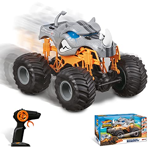 Mondo -63684 Mondo Motors Monster Trucks RhINOMITE-Kit Battery Pack Incluso-Coche teledirigido para niños gris/negro-63684, Color Livrea Hot Wheels, 63684