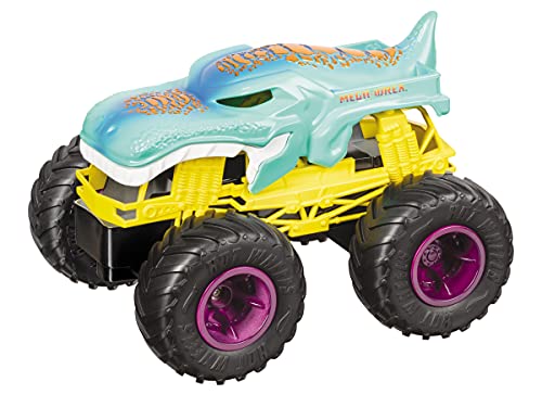 Mondo Mondo-63680 Motors Monster Trucks Mega Wrex-Coche teledirigido para niños 2.4 GHz Verde/Amarillo/Negro-63680, Color Livrea Hot Wheels, 63680