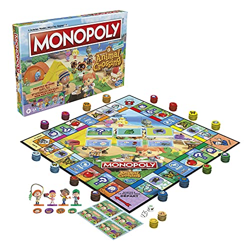 Monopoly Edición Animal Crossing New Horizons, Juego para niños a Partir de 8 años, Divertido Juego para 2 a 4 Jugadores