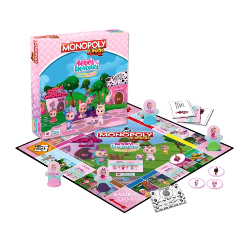 Monopoly Junior Bebes Llorones Lágrimas Mágicas - Juego de Mesa - Versión en español (WM02291-SPA)