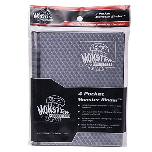 Monster Protectors Negro de carpeta 4 Pocket Monster Monster aglutinantes 4PHBK