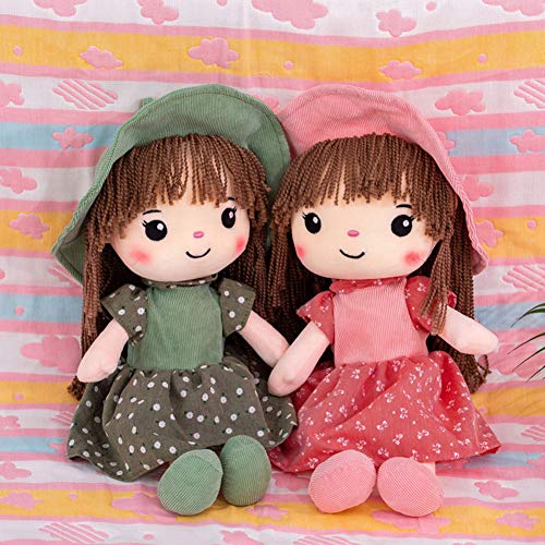 MuñEca Detrapo, MuñEca De Trapo Esponjosa, Peluche Regalo De NiñA Juguete De Peluche Cute Little Girls Dolls Companion Toys para Regalos De CumpleañOs De Navidad (40cm, Gris)