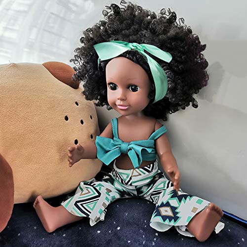 Muñeca Negra para Niñas Muñeca Afroamericana Muñecas de 14 Pulgadas para niños Juguetes para Niños