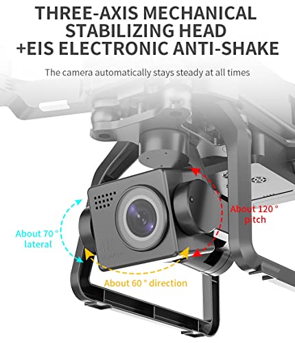 MWEIMA 4K GPS Drone con Gimbal De 3 Ejes. EIS Anti-Shake, 2 Baterías De 50 Minutos De Tiempo De Vuelo, Motor Sin Escobillas, 3km 5g Hz De Transmisión De Vídeo, For Principiantes Adultos