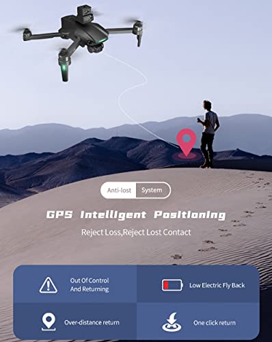 MWEIMA Gimbal De 3 Ejes EIS Anti Vibración GPS Drones con Cámara 6K, Evitación De Obstáculos Inteligentes, 110° De Gran Angular, 5G WiFi FPV Video En Vivo, 28mins Tiempo De Vuelo, 2 Baterías