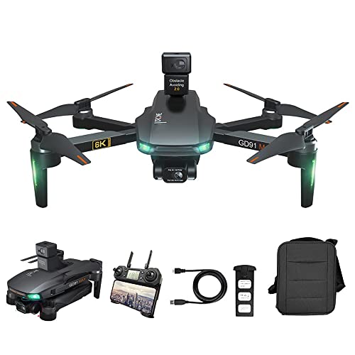 MWEIMA Gimbal De 3 Ejes EIS Anti Vibración GPS Drones con Cámara 6K, Evitación De Obstáculos Inteligentes, 110° De Gran Angular, 5G WiFi FPV Video En Vivo, 28mins Tiempo De Vuelo, 2 Baterías