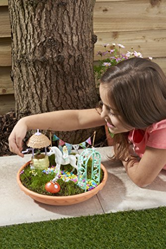 My Fairy Garden Conjunto de Juguetes Tomy, Unicornio mágico de jardín para niños a Partir de 4 años para Sus propias Plantas y para Jugar, 1x Juego de Unicornio de jardín, incluyesemillas de Hierba