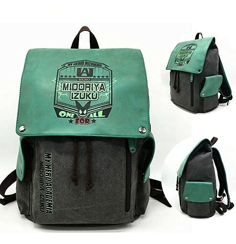 My Hero Academia Deku Izuku Midoriya - Mochila de lona (PU), color verde