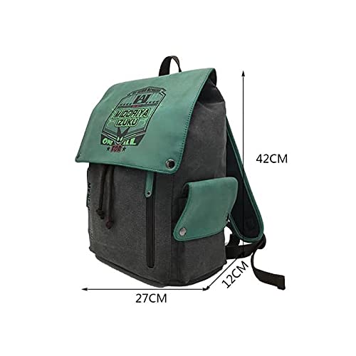 My Hero Academia Deku Izuku Midoriya - Mochila de lona (PU), color verde