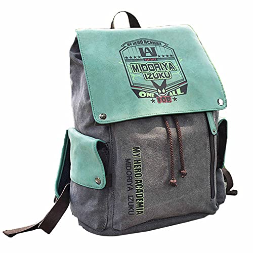 My Hero Academia Deku Izuku Midoriya - Mochila de lona (PU), color verde