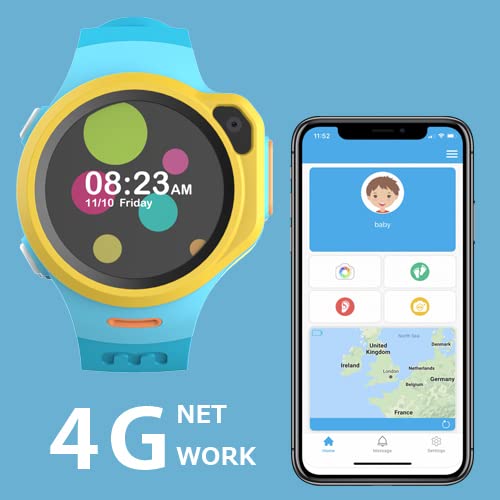 MyFirst-Comansi Teléfono 4G Móvil Smartwatch para niños, Color azúl (Oaxis Asia KW1305SB-PE01-Purple)