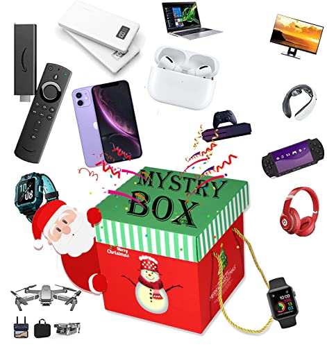 Mystery Box Electronic, Lucky Boxes，Caja Sorpresa de Caja de explosión de Producto, Bonitos Regalos: teléfonos móviles, computadora portátil, Relojes Inteligentes, Auriculares inalámbricos, etc.