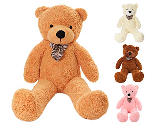 MyTeddyWorld Oso De Peluche Gigante - Grande Suave Osito De Felpa Regalo para Niños - Juegete De Peluche Ideal para Fiestas De Bodas Navidad Dia De San Valentin (Marrón Claro 140 cm)