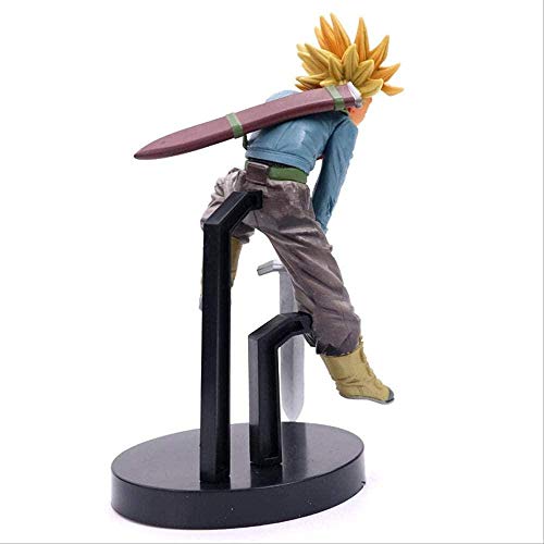 MYXFASITA Navidad Dolls Anime Dragon Ball Z Trunks Super Saiyan Slashing Hope Sword Jump Up Combat Ver. Figurine Articulée Future DBZ Goku Trunks 20 Cm OEI8