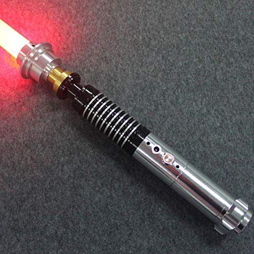 NANDAN RGB Star Wars Sable, Luke Star Series Black Skywalker Foc Sable De Lights Sable Jedi Blue Vader Sword, 5 Fuentes De Sonido 11 Cambio De Color 110 Cm