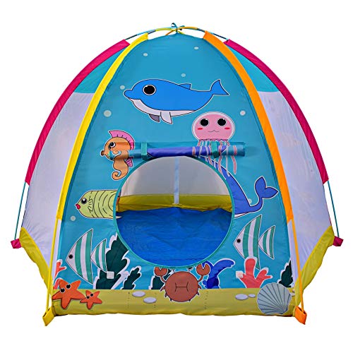 NARMAY Play Tent Ocean World - Tienda de campaña para niños para interiores y exteriores, 177,8 x 177,8 x 106,7 cm