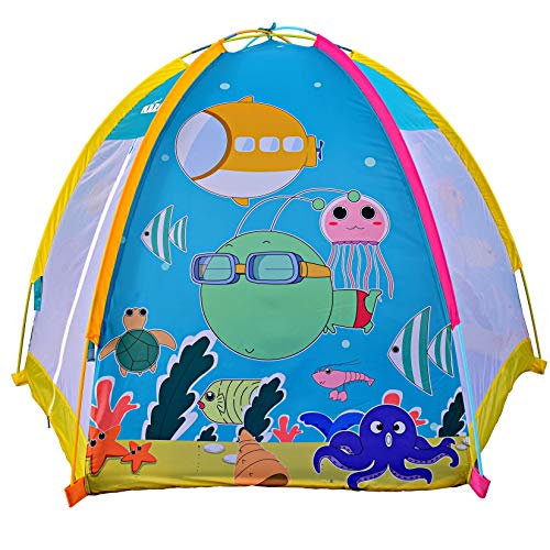 NARMAY Play Tent Ocean World - Tienda de campaña para niños para interiores y exteriores, 177,8 x 177,8 x 106,7 cm