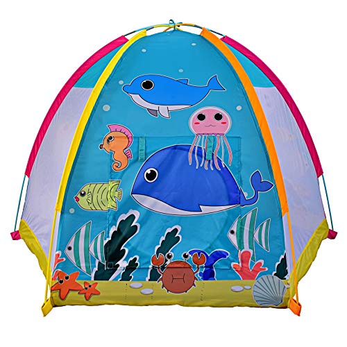 NARMAY Play Tent Ocean World - Tienda de campaña para niños para interiores y exteriores, 177,8 x 177,8 x 106,7 cm