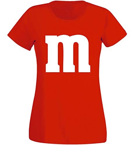 Nation - Camiseta de manga corta para mujer, cuello redondo, para carnaval, talla M, diseño de grupo, rojo, XL