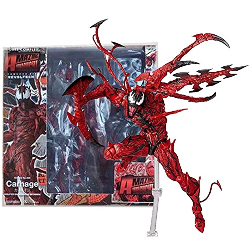 NAUXIU Carnage Venom Figure,Marvel Carnage Action Figure,Premium PVC Collectible Carnage Toy Hand-Made Model Removable Joint Decoration Carnage Collectible A