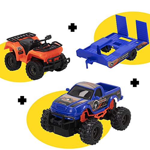 New Bright - Coche teledirigido 4x4 con quad 1:24 Siberian Expedition New Bright (46571)