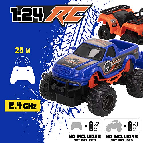 New Bright - Coche teledirigido 4x4 con quad 1:24 Siberian Expedition New Bright (46571)