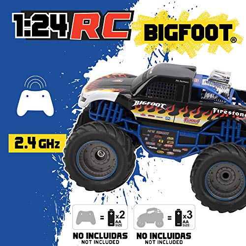 New Bright - Coche teledirigido 4x4 niños 4 años escala 1:24 Monster Truck New Bright (46570)